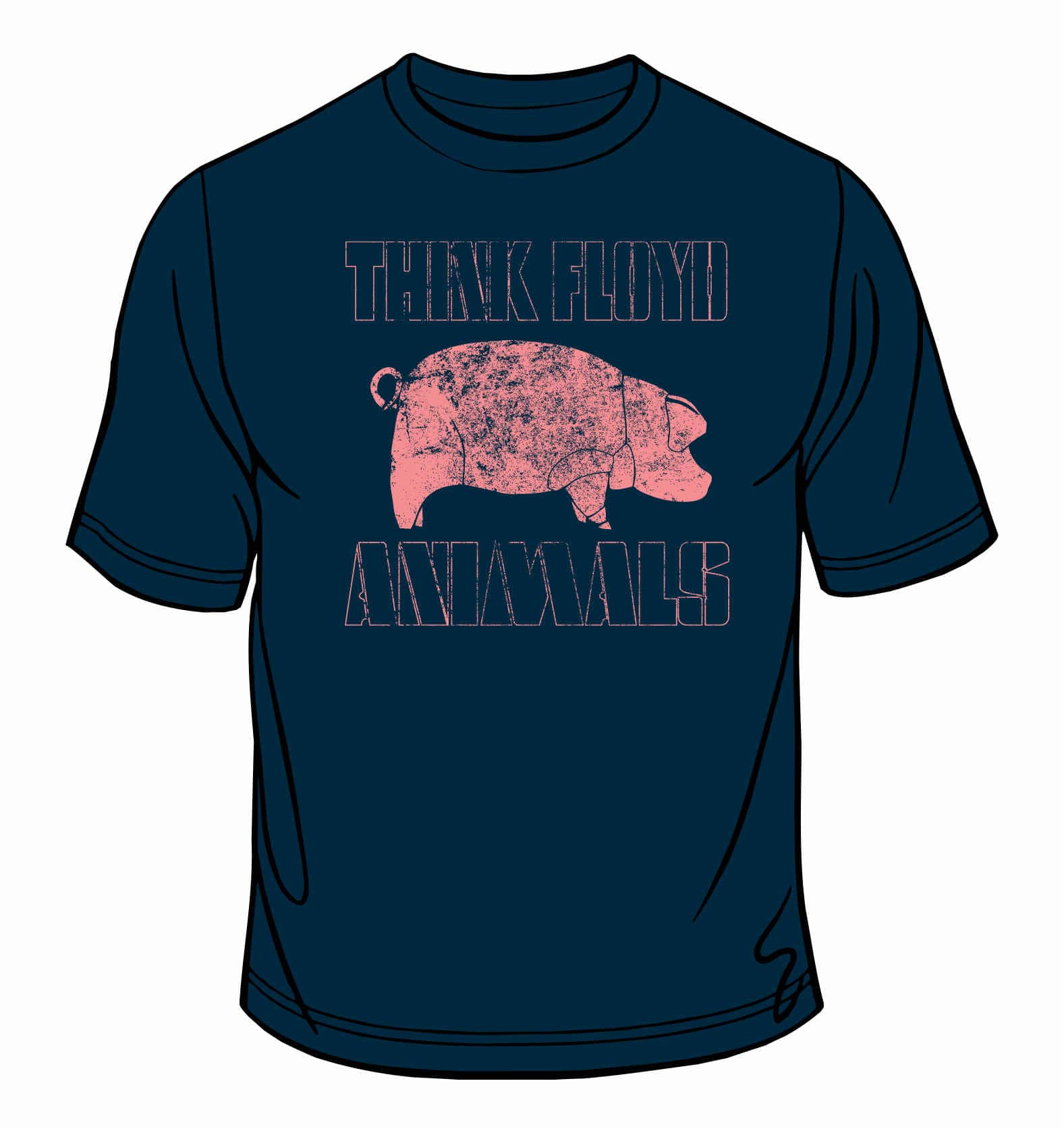 ANIMALS T-Shirt Navy Blue 